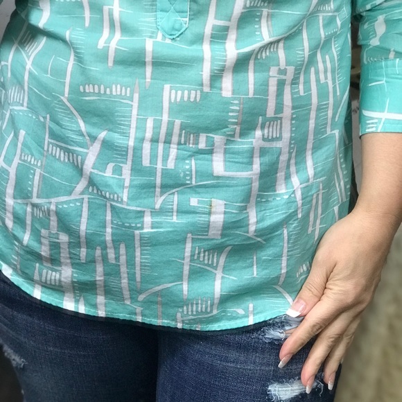 Van Heusen oversized top blue pullover top - Picture 6 of 7